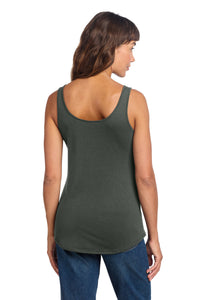 District Women's Perfect Tri Relaxed Tank DT151 - Deepest Grey Back