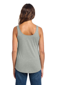 District Women's Perfect Tri Relaxed Tank DT151 - Heathered Grey Back