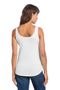 District Women's Perfect Tri Relaxed Tank DT151 - White Back