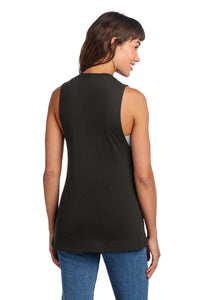 District Women's Perfect Tri Muscle Tank DT153 - Black Back