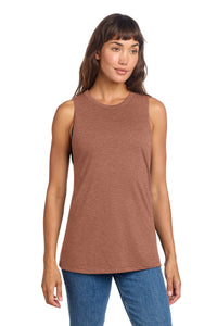 District Women's Perfect Tri Muscle Tank DT153 - Heathered Russet