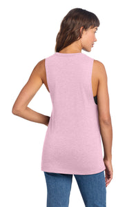 District Women's Perfect Tri Muscle Tank DT153 - Wisteria Heather Back