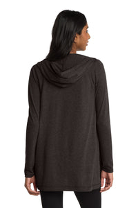 District  Women's Perfect Tri  Hooded Cardigan - Black Frost Back