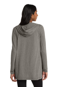 District  Women's Perfect Tri  Hooded Cardigan - Grey Frost Back