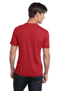DISCONTINUED District - Young Mens Textured Notch Crew Tee - New Red Back