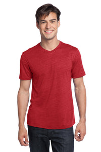 DISCONTINUED District - Young Mens Textured Notch Crew Tee - New Red