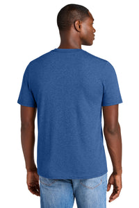 District Perfect Weight CVC Tee DT184 - Heathered Deep Royal Back
