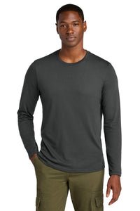 District Perfect Weight CVC Long Sleeve Tee DT185 - Charcoal