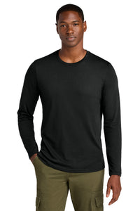 District Perfect Weight CVC Long Sleeve Tee DT185 - Jet Black