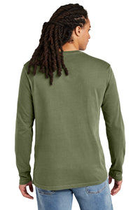 District Wash Long Sleeve Tee DT2103 - Olive Drab Green Back