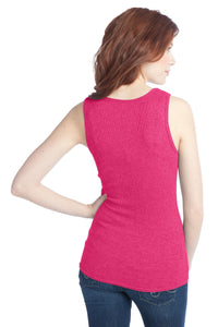 DISCONTINUED District - Juniors 2x1 Rib Tank - Dark Fuchsia Back