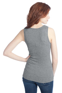 DISCONTINUED District - Juniors 2x1 Rib Tank - Heathered Steel Back