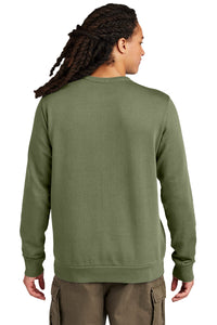 District Wash Fleece Crew DT2204 - Olive Drab Green Back