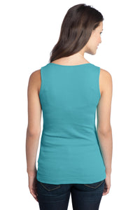 DISCONTINUED District - Juniors 1x1 Rib Tank - Fresh Aqua Back