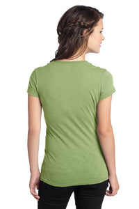 DISCONTINUED District Juniors Slub V-Neck Tee - Green Tea Back