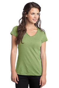 DISCONTINUED District Juniors Slub V-Neck Tee - Green Tea