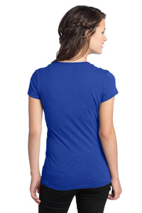 DISCONTINUED District Juniors Slub V-Neck Tee - Deep Royal Back