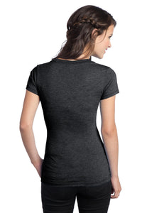 DISCONTINUED District Juniors Tri-Blend V-Neck Tee - Charcoal Heather Back