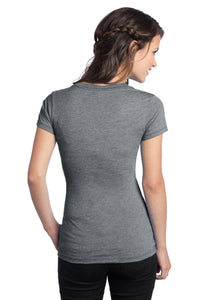 DISCONTINUED District Juniors Tri-Blend V-Neck Tee - Grey Heather Back