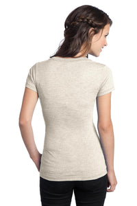 DISCONTINUED District Juniors Tri-Blend V-Neck Tee - Natural Heather Back