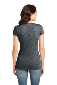 DISCONTINUED District - Juniors Microburn V-Neck Tee - Black Back