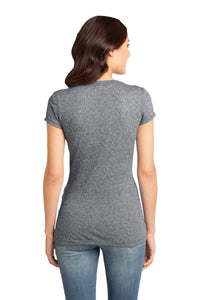 DISCONTINUED District - Juniors Microburn V-Neck Tee - Heathered Nickel Back