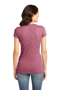 DISCONTINUED District - Juniors Microburn V-Neck Tee - Sangria Back