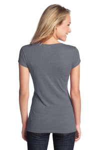 DISCONTINUED District - Juniors Textured Girly Crew Tee - Charcoal Back