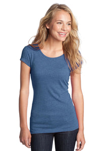DISCONTINUED District - Juniors Textured Girly Crew Tee - Denim Blue