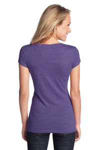 DISCONTINUED District - Juniors Textured Girly Crew Tee - Purple Back