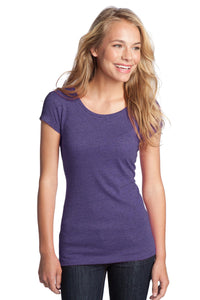 DISCONTINUED District - Juniors Textured Girly Crew Tee - Purple