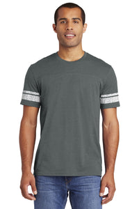 DISCONTINUED District   Game Tee - Heathered Charcoal/ White