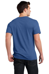 DISCONTINUED District Young Mens Soft Wash Crew Tee - Maritime Blue Back