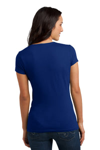 DISCONTINUED District Juniors Soft Wash V-Neck Tee - Deep Royal Back