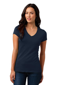 DISCONTINUED District Juniors Soft Wash V-Neck Tee - New Navy