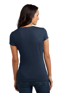 DISCONTINUED District Juniors Soft Wash V-Neck Tee - New Navy Back