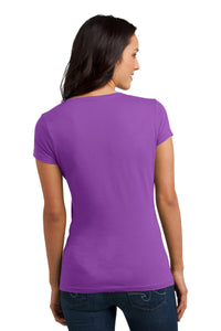 DISCONTINUED District Juniors Soft Wash V-Neck Tee - Purple Orchid Back
