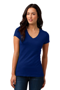 DISCONTINUED District Juniors Soft Wash V-Neck Tee - Deep Royal