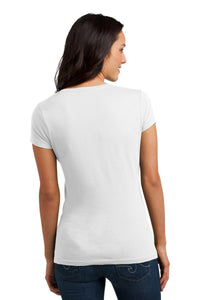 DISCONTINUED District Juniors Soft Wash V-Neck Tee - White Back