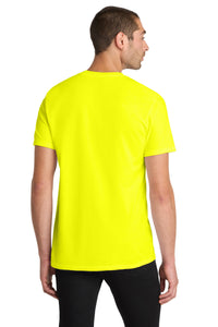District The Concert Tee DT5000 - Neon Yellow Back
