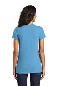 District Women's Fitted The Concert Tee DT5001 - Aquatic Blue Back