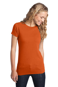 District Women's Fitted The Concert Tee DT5001 - Deep Orange
