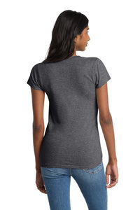 District Women's Fitted The Concert Tee DT5001 - Heathered Charcoal Back