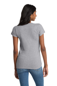District Women's Fitted The Concert Tee DT5001 - Heather Grey Back