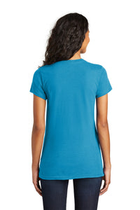 District Women's Fitted The Concert Tee DT5001 - Neon Blue Back