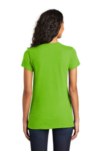 District Women's Fitted The Concert Tee DT5001 - Neon Green Back