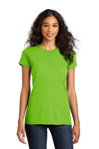 District Women's Fitted The Concert Tee DT5001 - Neon Green