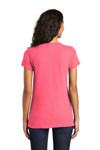 District Women's Fitted The Concert Tee DT5001 - Neon Pink Back