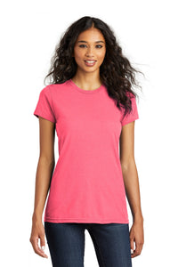 District Women's Fitted The Concert Tee DT5001 - Neon Pink