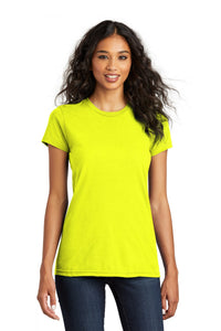 District Women's Fitted The Concert Tee DT5001 - Neon Yellow